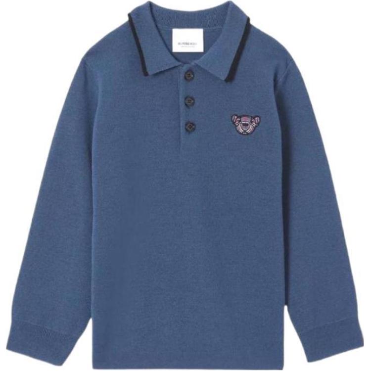 Мужская рубашка-поло Burberry Kids (синяя)