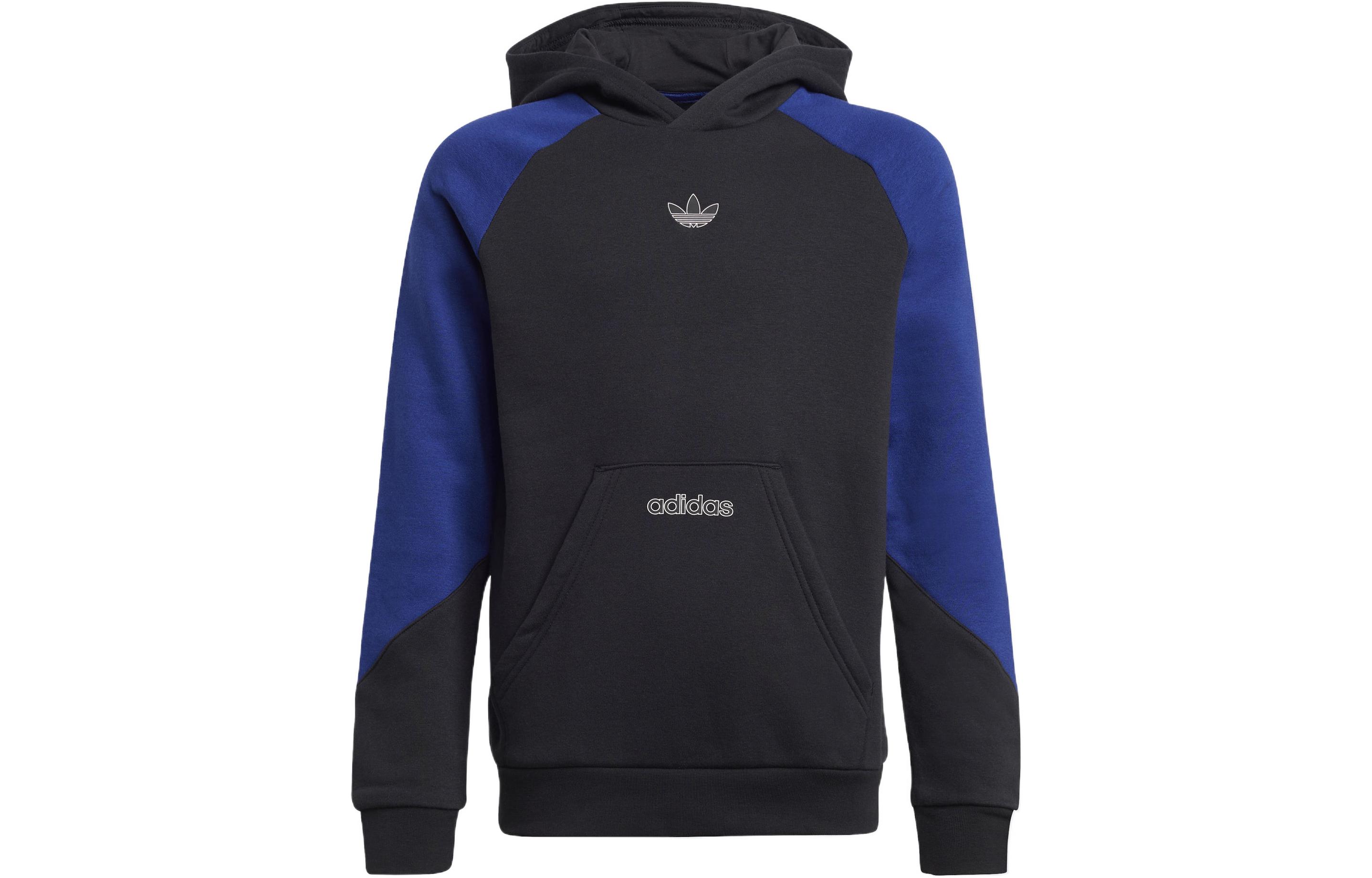 Подростковое худи adidas originals Logo (сине-черное)