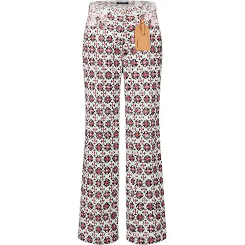LOUIS VUITTON Jeans Women's Beige Red