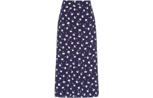 MIU MIU FW22 Casual Long Skirt Women's Blue