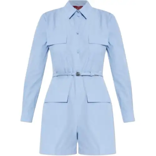 Gucci belted pocket playsuit