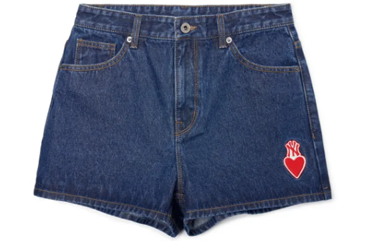 MLB Denim Shorts Women's Dark Blue Moderate Other