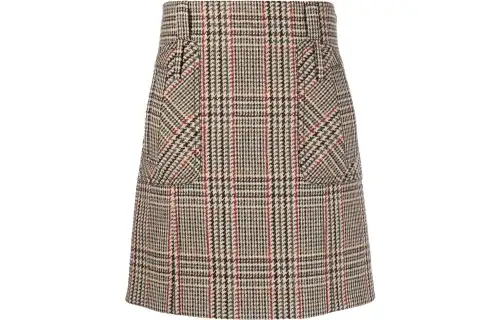 【Previous Season】checked virgin wool miniskirt