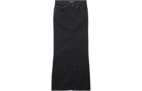 Balenciaga Centre Slit Denim Pencil Skirt