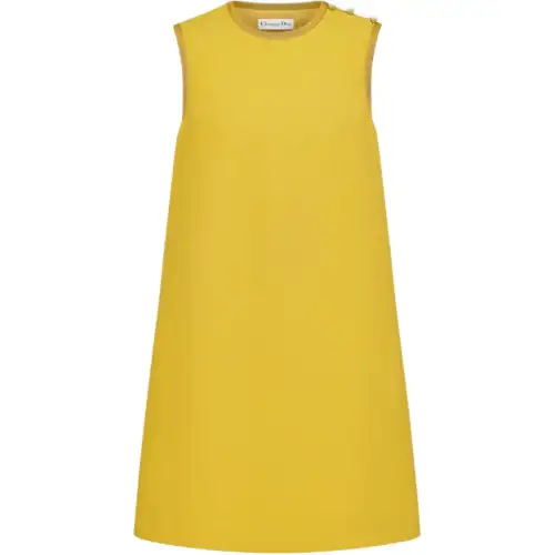 DIOR Sleeveless Dress Women's Yellow