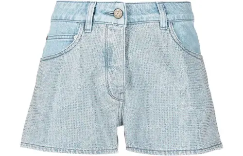 stud detail denim shorts