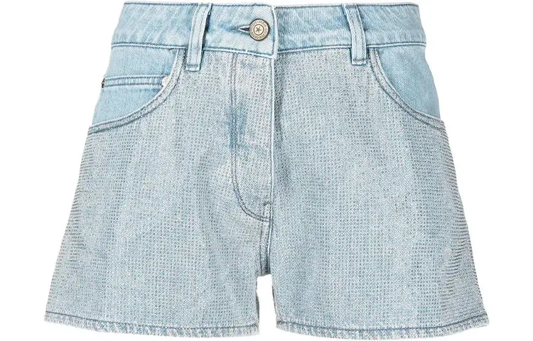 stud detail denim shorts