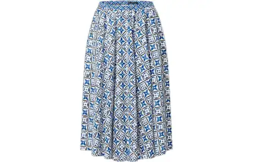 LOUIS VUITTON 1ABQ3E Monogram Flower Tile Midi Skirt