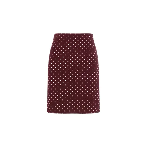MIU MIU Casual Short Skirts Women's Burgundy