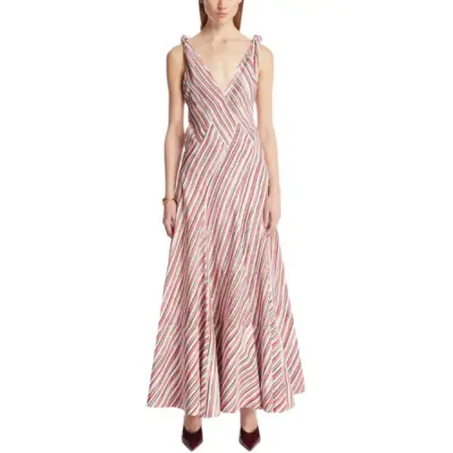 Bottega Veneta SS25 Sleeveless Dress Women's Multicolor