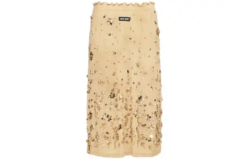 MIU MIU SS23 Casual Long Skirt Women's Yellow