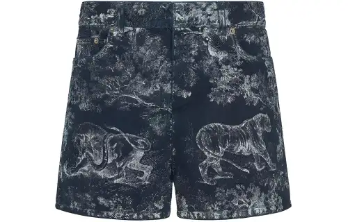 DIOR SS21 Denim Shorts Women's Dark Blue