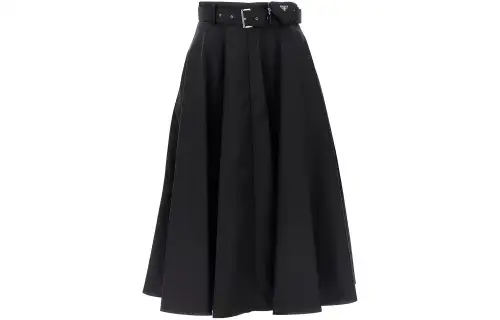 PRADA Casual Long Skirts Women's Black Moderate Mid Length Other
