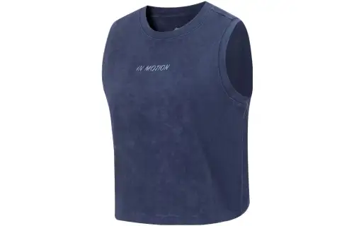 Li Ning Fitness Series Sleeveless Sports Shirts Women's Dark Ship Blue Other