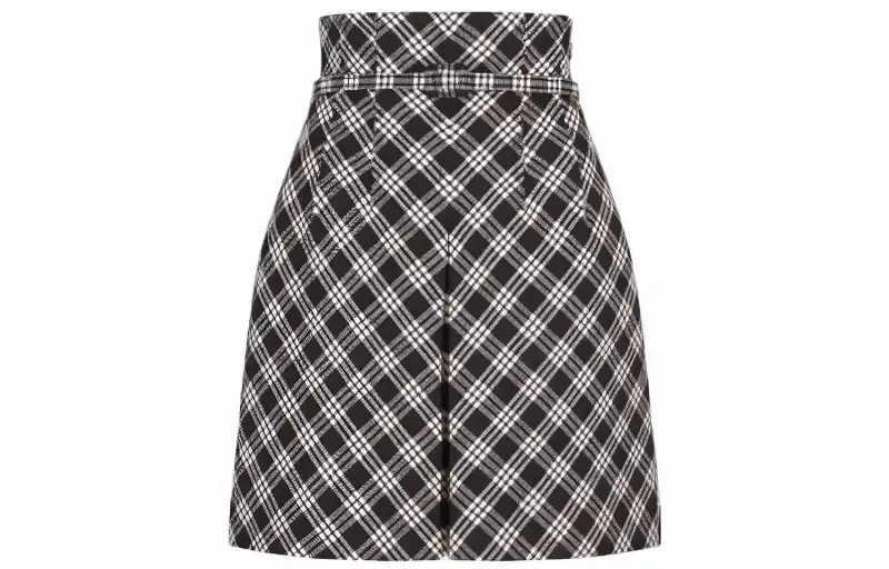 Christian DIOR Pre Owned 2010s Box Pleats Check Mini Skirt