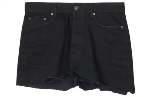 Balenciaga Denim Shorts Regular Fit Women's Black