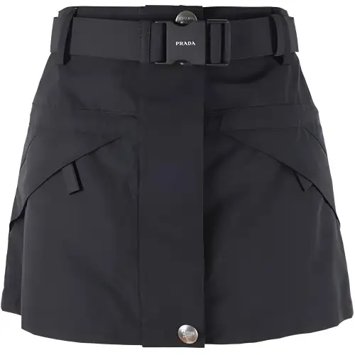 PRADA Casual Short Skirts Women's Black