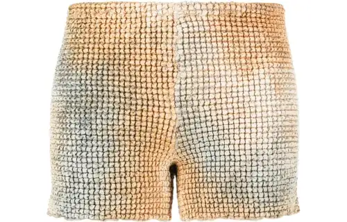 OFF-WHITE smocked tie-dye shorts