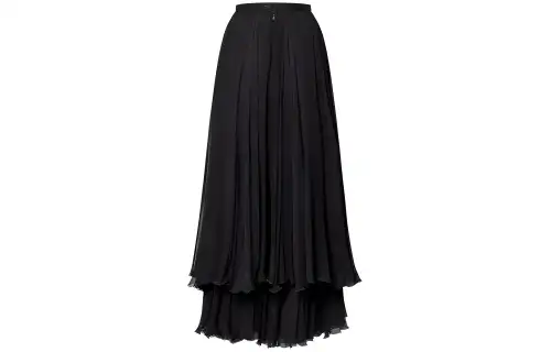 LOUIS VUITTON Fluid Silk Tiered Skirt