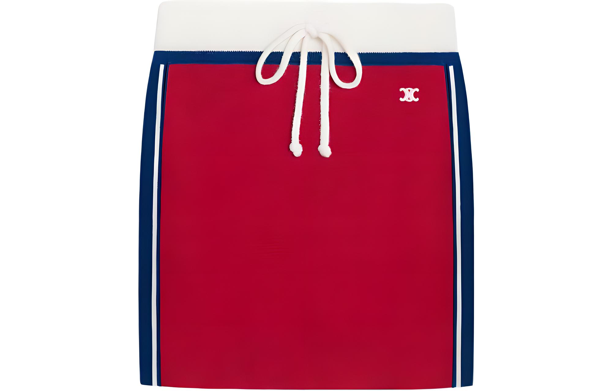 Женская юбка CELINE CELINE SS23 Logo (красная)