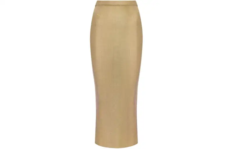 DIOR Casual Long Skirt Women's Gold