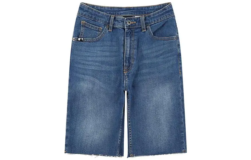MLB Basic Logo Denim Shorts Women's Blue Moderate Other