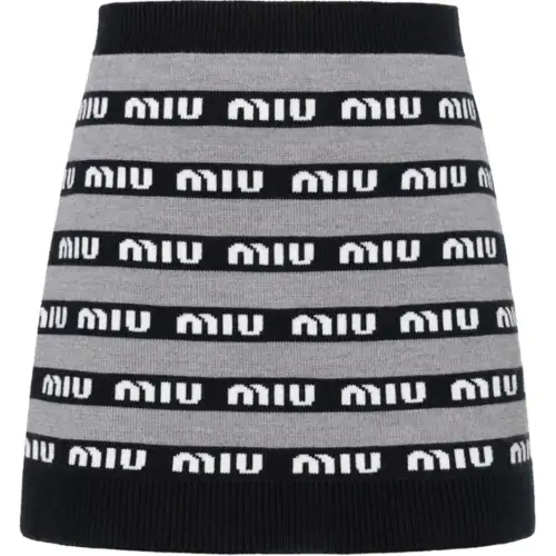 MIU MIU SS23 Casual Short Skirts Women's Black