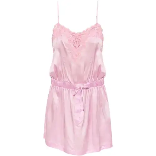 Balenciaga Lace Trim Spaghetti Strap Mini Dress