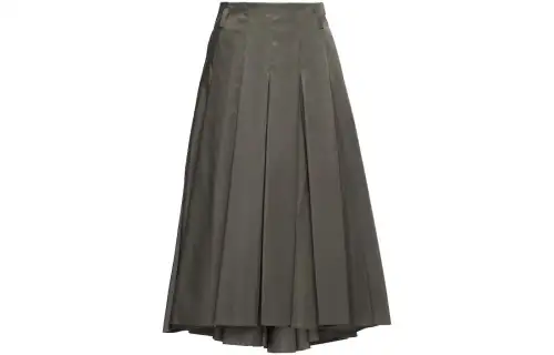 PRADA Casual Long Skirts Women's Green Long A Line Skirt