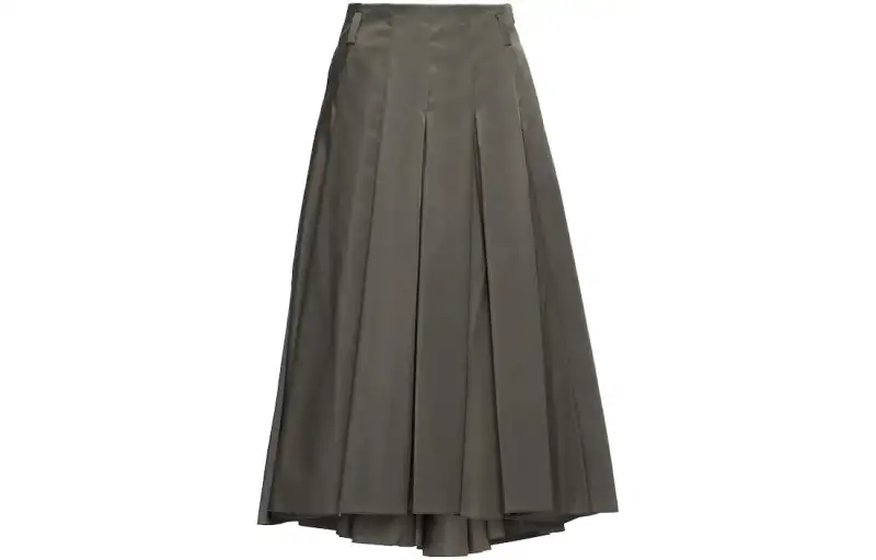 PRADA Casual Long Skirts Women's Green Long A Line Skirt
