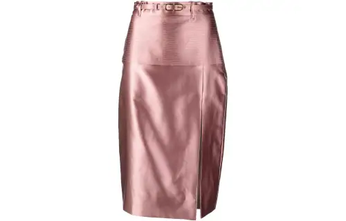 【Previous Season】duchess-satin side-slit skirt