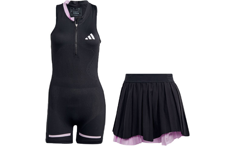 Adidas AEROREADY Two Piece Skirt Sets Women's Crew Neck Moderate Short