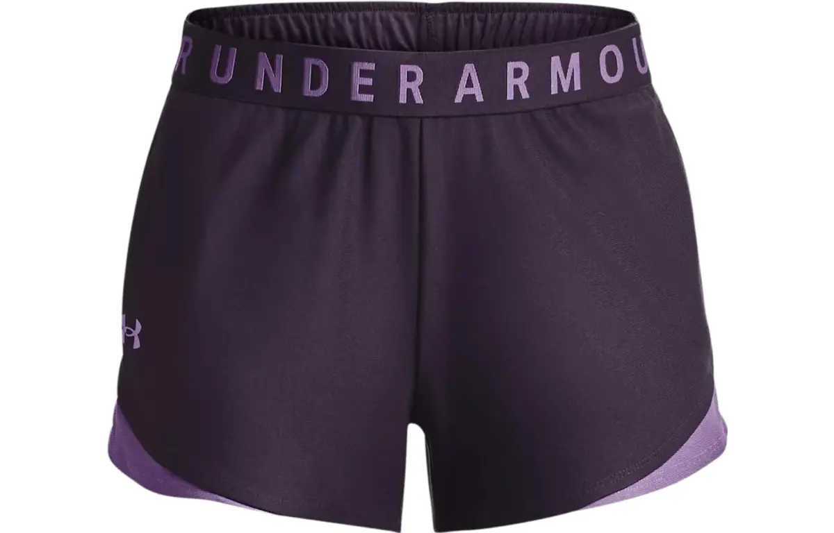 Under Armour Sports Shorts Women's Formal Wear Purple Moderate Straight Fit Pants