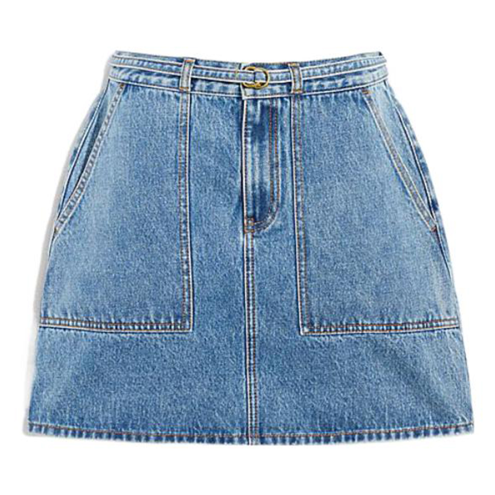 COACH SS23 Denim Short Skirts Women's Blue