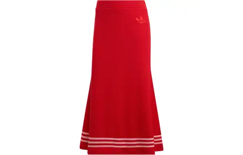 Adidas Originals ADICOLOR HERITAGE NOW Casual Long Skirt Women's Red