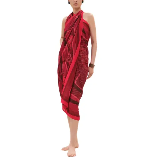 HERMES Sleeveless Dress Women's Red
