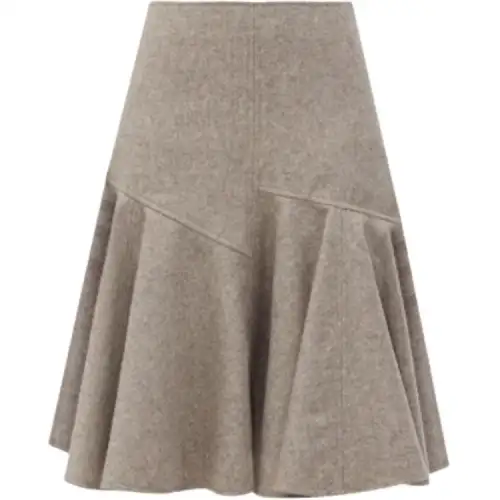 Bottega Veneta Flannel A-Line Skirt