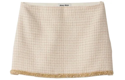MIU MIU Casual Short Skirts Women's White