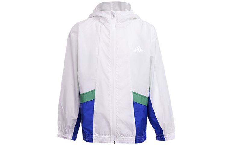 Детская куртка adidas Logo (сине-белая)