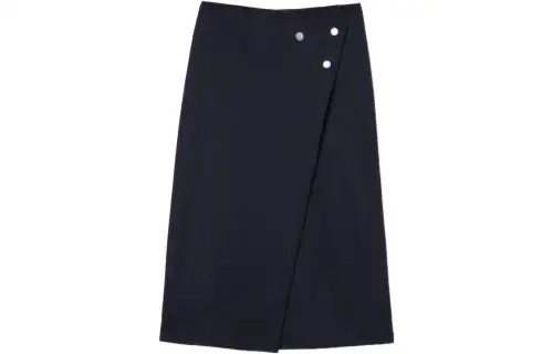 Burberry FW22 Casual Long Skirt Women's Dark Charcoal Blue