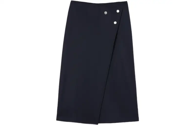 Burberry FW22 Casual Long Skirt Women's Dark Charcoal Blue