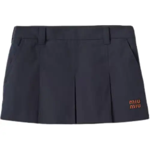 MIU MIU Pleated Mini Skirt