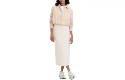 UNIQLO Casual Long Skirts Women's Ivory Moderate Mid Length A Line Skirt