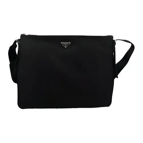 PRADA Re Nylon Messenger Bag, Shoulder Bag, Crossbody Bag Men's Black