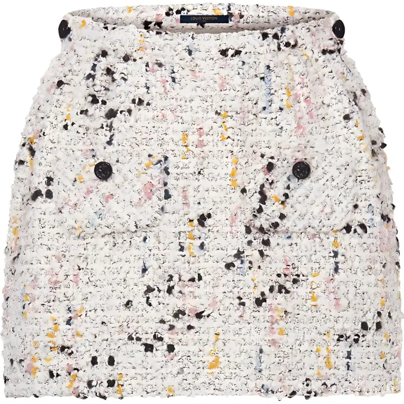 LOUIS VUITTON Bouclette Tweed Mini Skirt