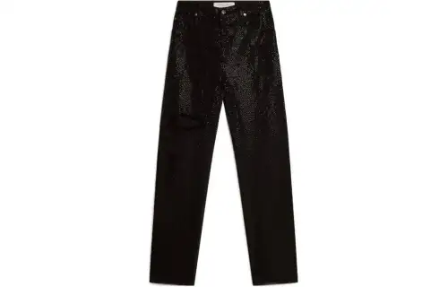 Golden Goose crystal-embellished tapered jeans