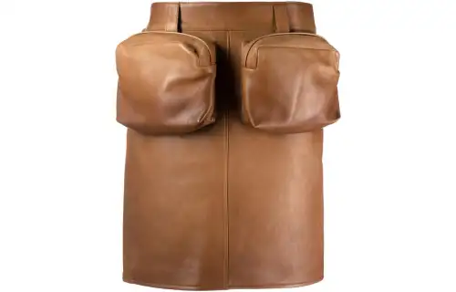 MIU MIU Casual Short Skirts Women's Camel Brown Moderate Short Other