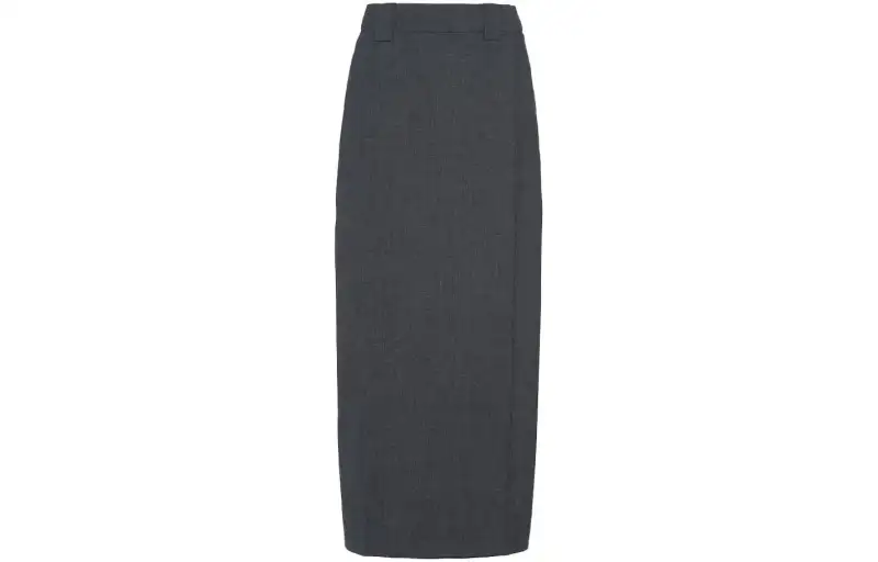 PRADA Casual Long Skirts Women's Gray Moderate Long Other
