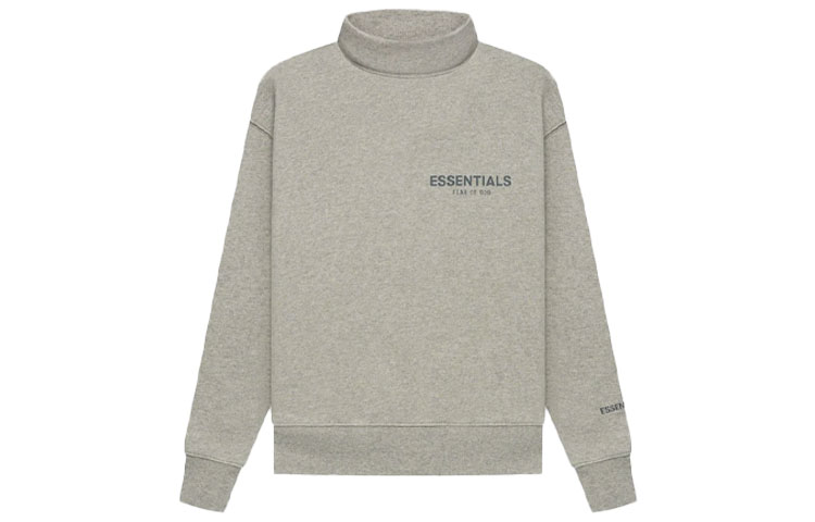 Худи Fear of God Essentials FW21 Kids Pullover Mockneck Dark Heather Oatmeal (серо-бежевый)