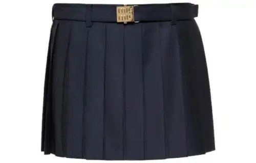 Miu Miu Batavia pleated wool mini skirt